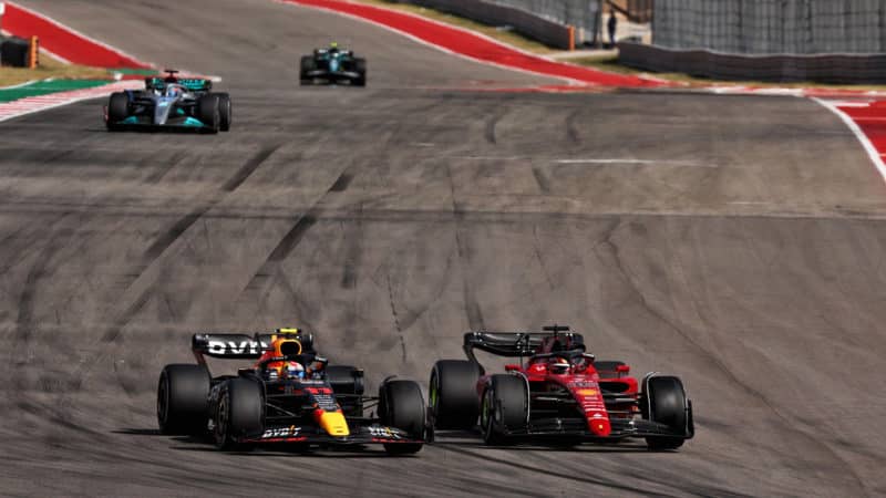 Charles Leclerc bat Sergio Perez au Grand Prix des États-Unis 2022